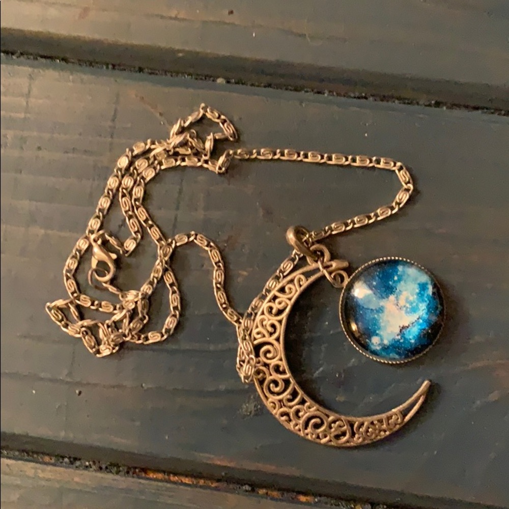 moon & galaxy necklace